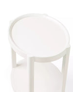 Deen Side Table - White, 16.4"W x 13.4" D