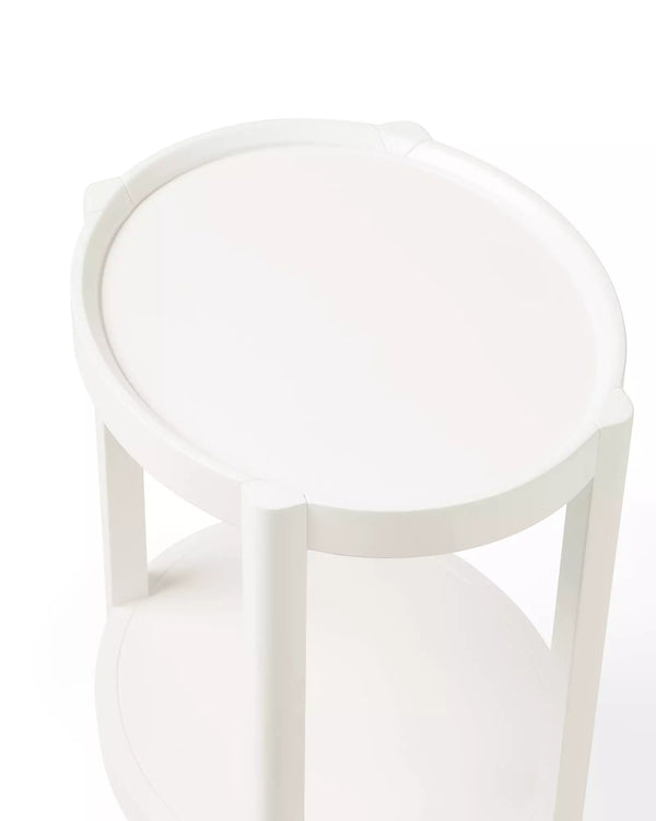 Deen Side Table - White, 16.4"W x 13.4" D