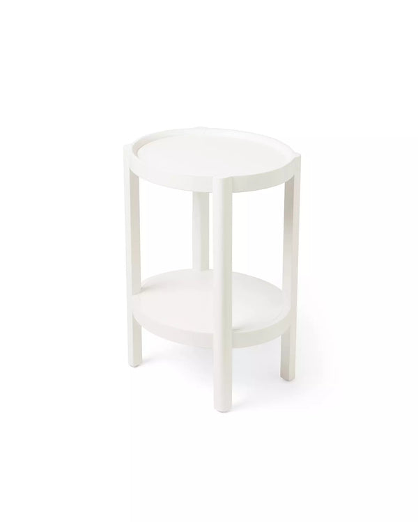 Deen Side Table - White, 16.4"W x 13.4" D
