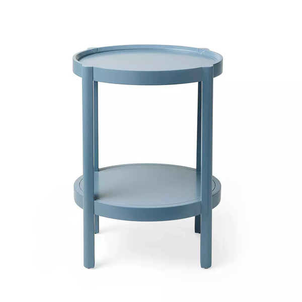 Deen Side Table - Captain’s Blue, 16.4"W x 13.4" D