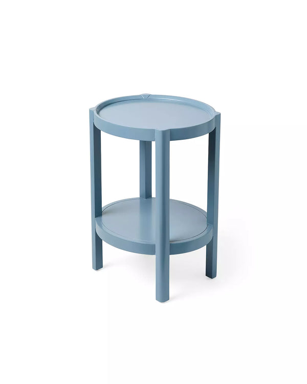 Deen Side Table - Captain’s Blue, 16.4"W x 13.4" D