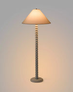 Piccolo Floor Lamp - Sky Base/White Linen Shade, 60"H
