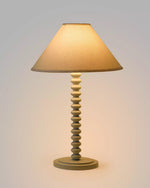 Piccolo Petite Table Lamp - Sky Base/White Linen Shade, 14"H