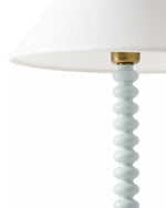 Piccolo Petite Table Lamp - Sky Base/White Linen Shade, 14"H