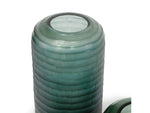Zanzibar Glass Vase, Tall, Sea Green, 9"Dia x 19"H