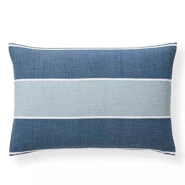 Beach Club Pillow - Captain’s Blue, 14" x 22"