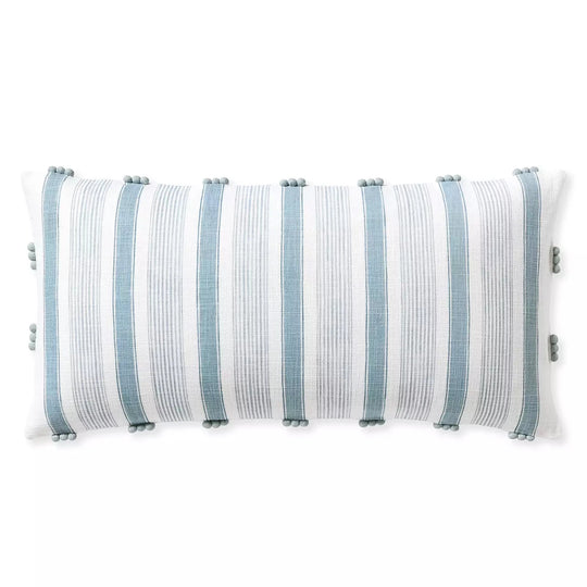Sapri Pillow - Coastal Blue/Sky, 14" x 30"
