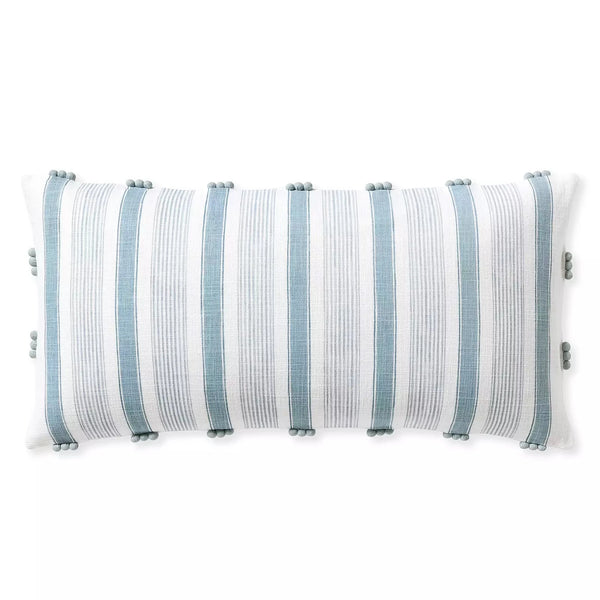 Sapri Pillow - Coastal Blue/Sky, 14" x 30"