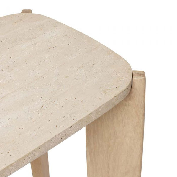 Rocco Console, Travertine, 32”H x 60.5W x 19”D