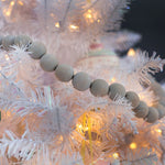 Wood Bead Garland, Gray, 72"