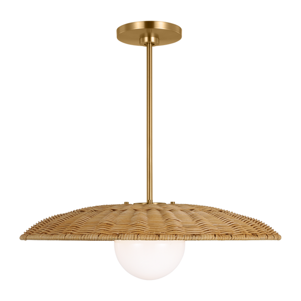 Mari Large Pendant, Burnished Brass