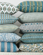 Medusa Lagoon Linen Cushion, 22" x 22"