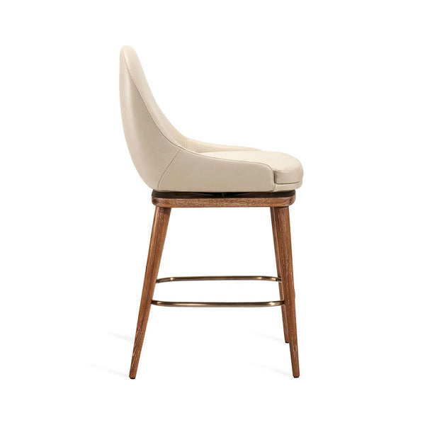 Harper Swivel Counter Stool, Cream