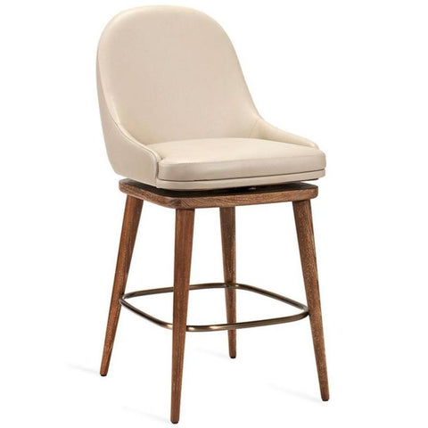 Harper Swivel Counter Stool, Cream