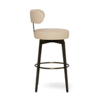 Clermont Bar Stool, Cream Latte/ Antique Bronze