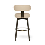 Clermont Bar Stool, Cream Latte/ Antique Bronze