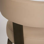 Clermont Bar Stool, Cream Latte/ Antique Bronze