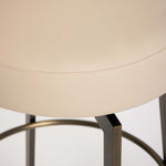 Clermont Bar Stool, Cream Latte/ Antique Bronze