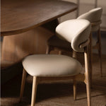 Liam Dining Chair, Whitewash / Cream Latte