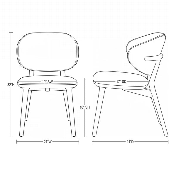 Soren Dining Chair - Saddle
