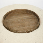 Amelia Ottoman with removable tray, 36"Dia