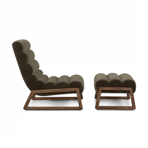 Milo Lounge Chair with Ottoman  - Venice Cypress