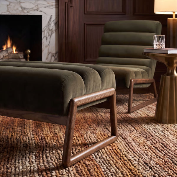 Milo Lounge Chair with Ottoman  - Venice Cypress