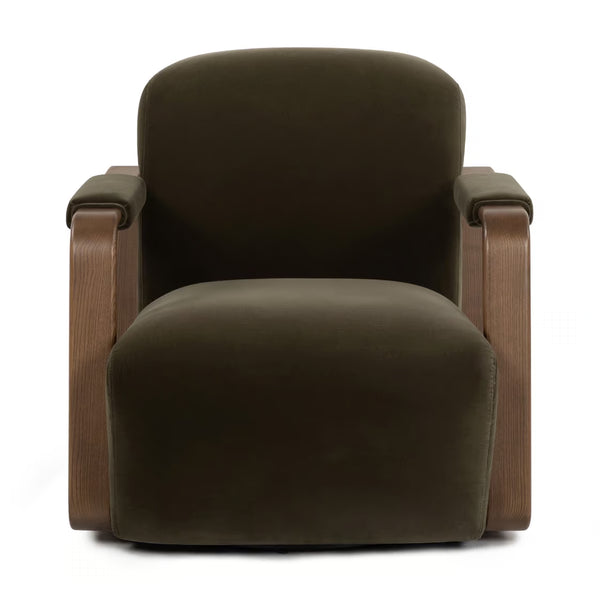 Lucerne Swivel Chair - Venice Cypress, 32"W