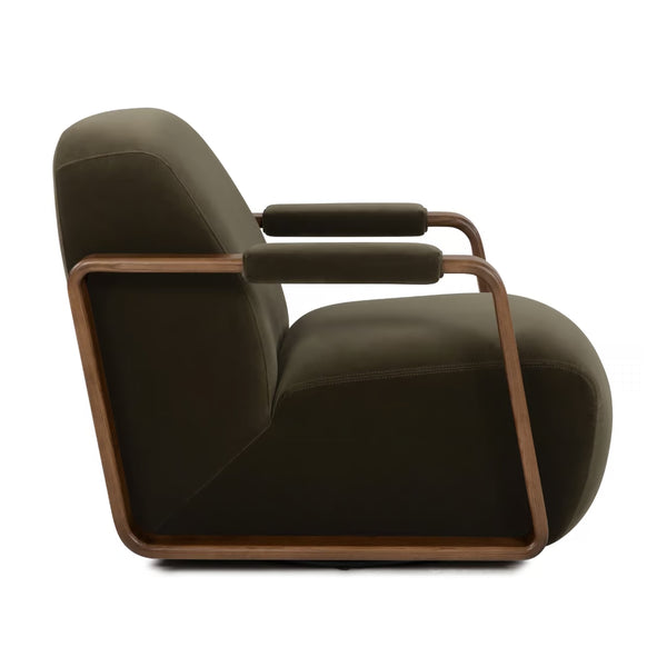Lucerne Swivel Chair - Venice Cypress, 32"W