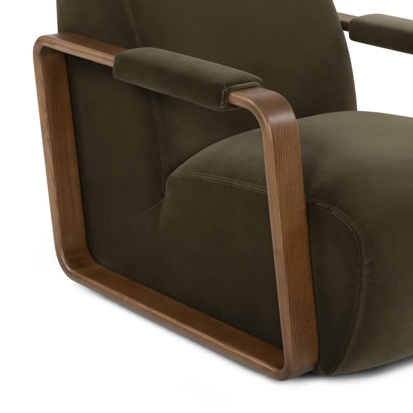 Lucerne Swivel Chair - Venice Cypress, 32"W