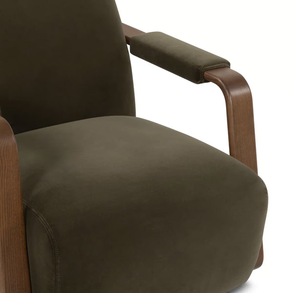 Lucerne Swivel Chair - Venice Cypress, 32"W