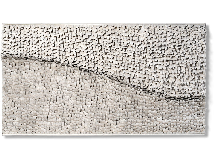 Iona Rattan Wall Decor, Whitewash, 72"W x 40"H