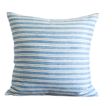 Waverly Stripe Pillow, French Blue, 22" x 22"