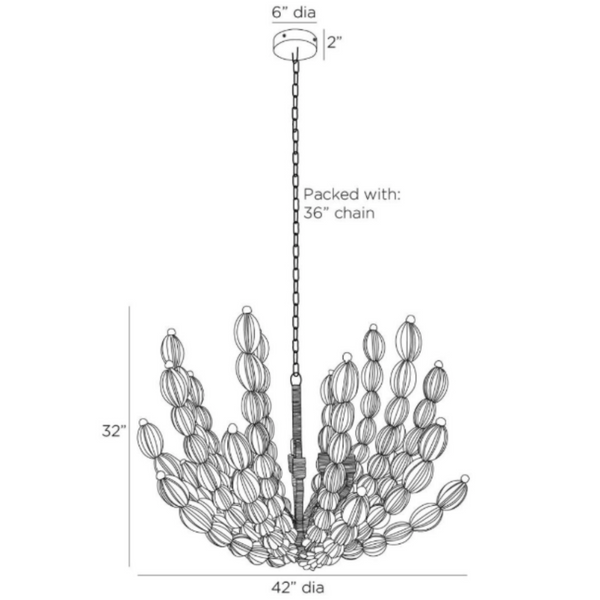 Indi Large Chandelier, 42"Dia