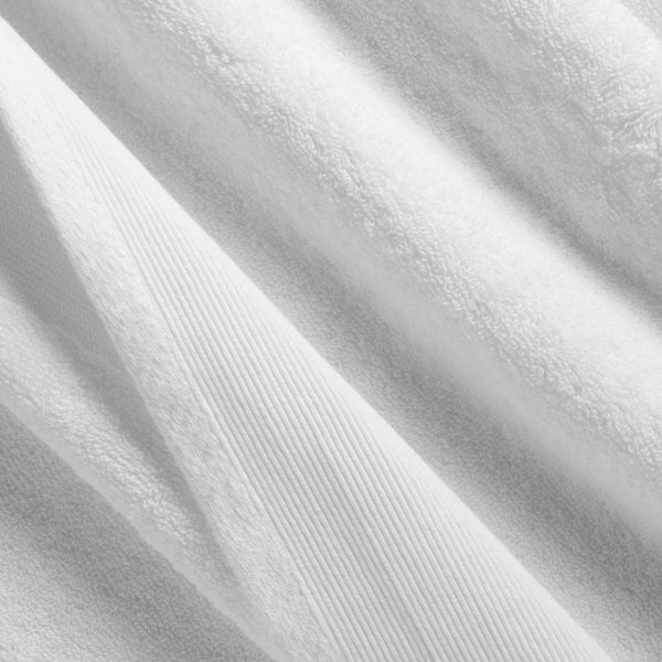 Cotton Terry 6 Piece Bath Set, White