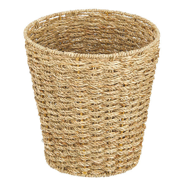 Seagrass Double Weave Round Waste Basket