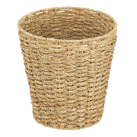 Seagrass Double Weave Round Waste Basket