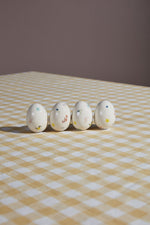 Ditsy Floral Egg, Set of 4, 1.75"x 2.5"