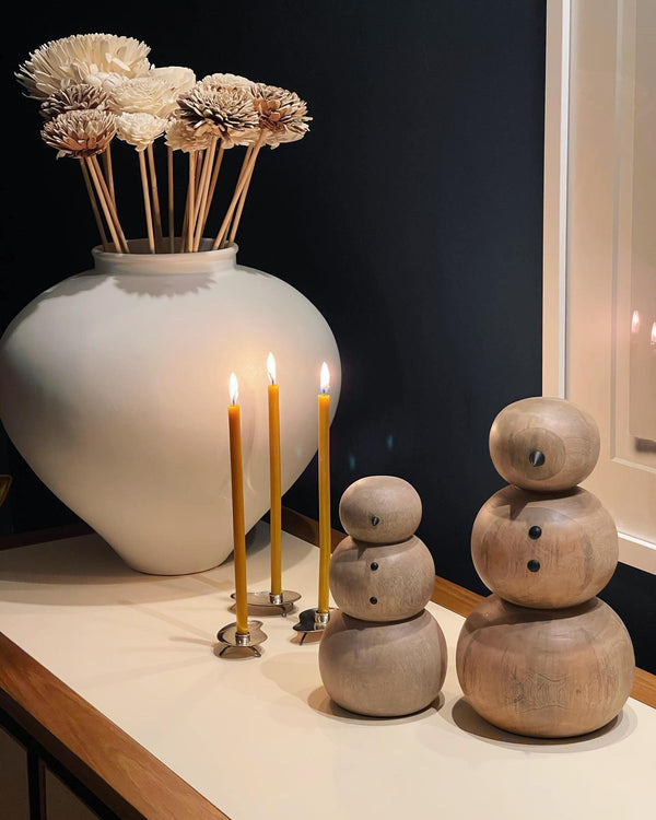Wooden Snowman Holiday Decoration, 2 Sizes, Sold Separately