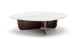 Eden Coffee Table,  Espresso Oak, Marble, 47.2" Dia