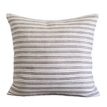 Waverly Stripe Pillow, Cocoa, 22" x 22"