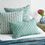 Marbella Emerald Linen Cushion 22"x 22"