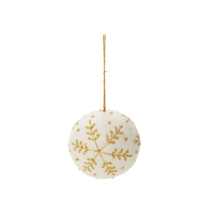 Eria Ornament, White,  3"