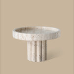 Column Tray, Round / Travertine