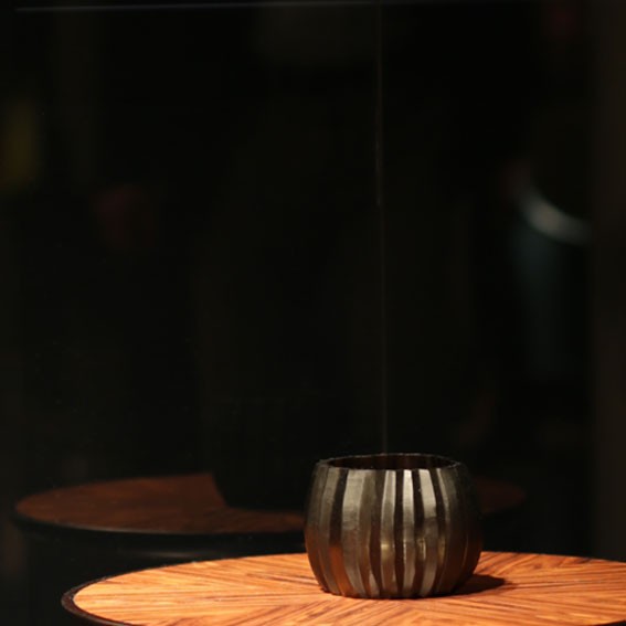 Manakara Tealight, Indigo/Smoke grey