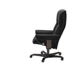 Mayfair Home Office Chair, Medium, Paloma Leather Black/Wenge Stain