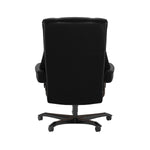 Mayfair Home Office Chair, Medium, Paloma Leather Black/Wenge Stain