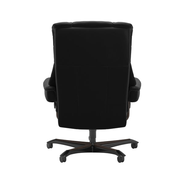 Mayfair Home Office Chair, Medium, Paloma Leather Black/Wenge Stain