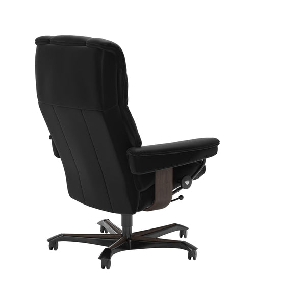 Mayfair Home Office Chair, Medium, Paloma Leather Black/Wenge Stain