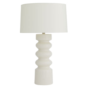 Wheaton Lamp, White Crackle Porcelain